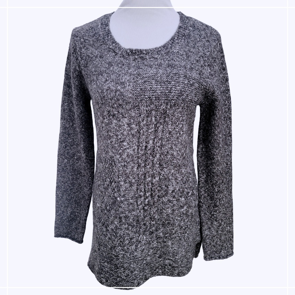Prana Tunic Sweater Knit Long Sleeve Casual Pullover Top‎ Heathered Gray Small